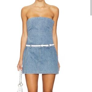 Retrofete Revolve Blue Denim Midi Dress